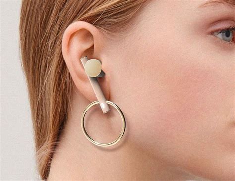 wireless earbud earrings.